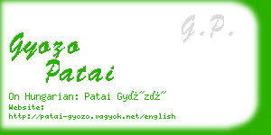 gyozo patai business card